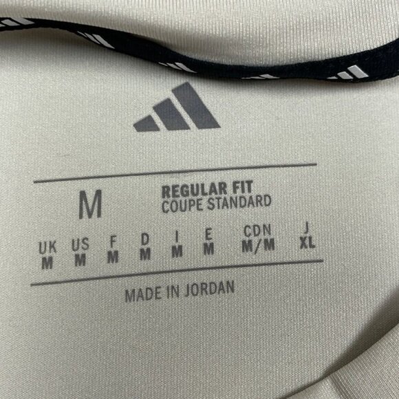 Adidas Mens Medium Regular Fit T-Shirt Gray Activewear Athletic a0346 - Picture 3 of 8